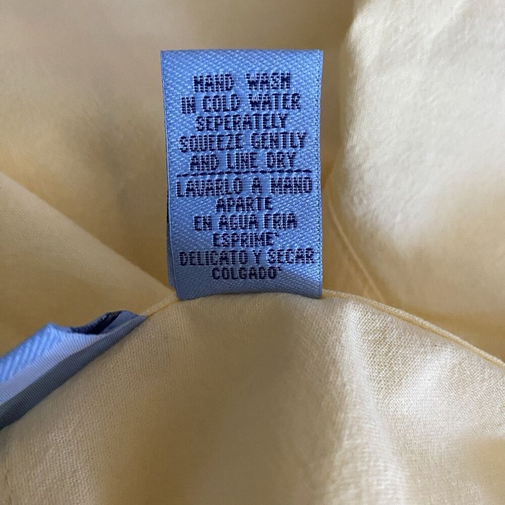 Vtg Jane Ashley Dress Size Large Yellow Fruit Tropical Resort Vacation Beaded - Picture 7 of 7